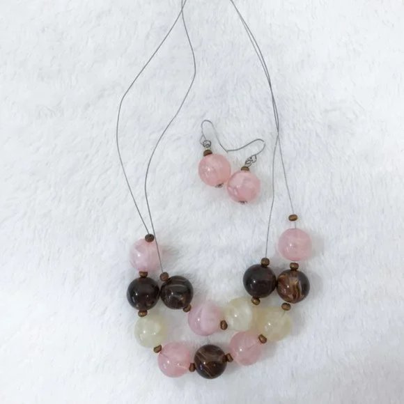 J. Crew Beaded Floating Necklace Earring Set - Picture 3 of 7